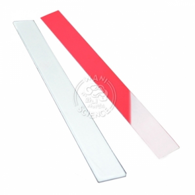[와니사이언스] 코팅처리된 열변색 긴유리판(고온,분홍)(20x200mm) WN-5140