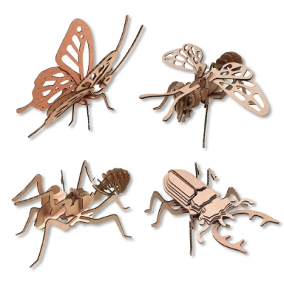 [마이사이언스] 3D 곤충 퍼즐 (4명 세트, 옵션선택)