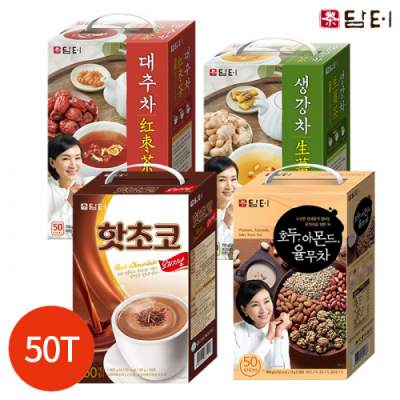 [담터] 대추차 15g x 50T 4종 (대추차,생강차,핫초코,율무차)