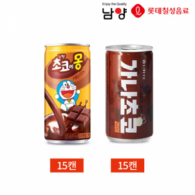 [롯데칠성] 초코에몽 가나 초코라떼 175ml 2종 30캔 세트