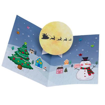 [미술샘] 크리스마스 둥근달 팝업카드 (4인용)