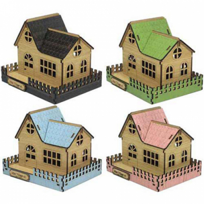 3D입체퍼즐 미니빌리지 A1 하우스 목재 건물 만들기 교구 BD-16 (색상 선택)
