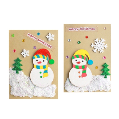 [잼잼아트] 눈사람 성탄카드(5인용)